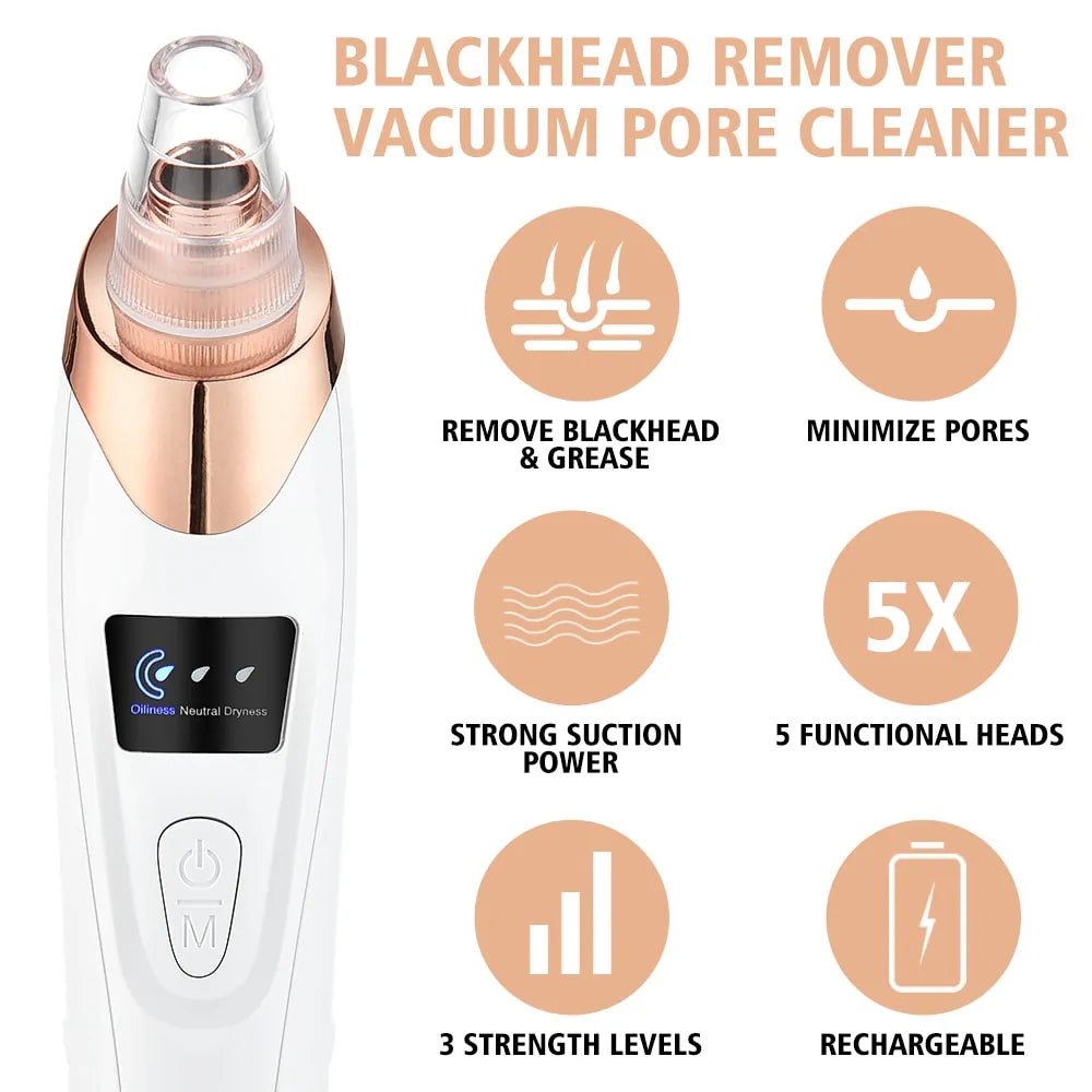 Rechargeable Facial Skin Care Vacuum for Acne & Oil Control